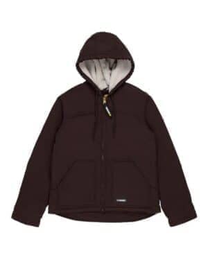 DARK BROWN Berne apparel WHJ43 women's softstone hooded coat