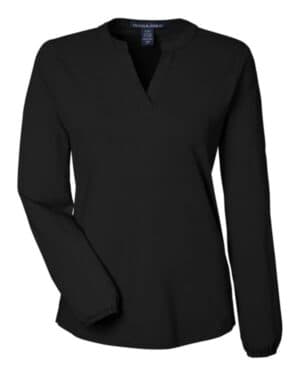 Devon & jones DP122W women's raleigh half-placket knit top