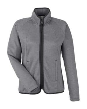 Core365 CE72W women's venture heathered stripe full-zip