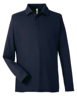 CLASSIC NAVY CE112L men's fusion chromasoft long sleeve pique polo