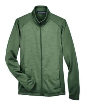 DG796W women's newbury colorblock mlange fleece full-zip jacket