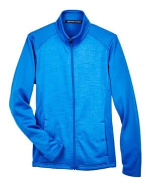 FRENCH BLUE/ FRENCH BLUE HEATHER DG796W women's newbury colorblock mlange fleece full-zip jacket