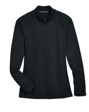 BLACK DG440W women's stretch tech-shell compass quarter-zip pullover