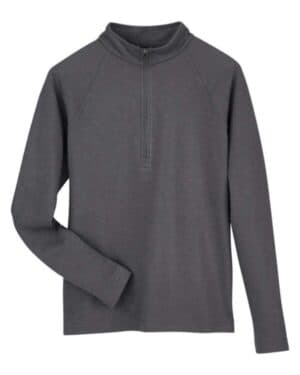BLACK MELANGE DG481WZ women's new classics charleston quarter-zip pullover