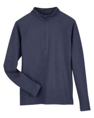 NAVY MELANGE DG481WZ women's new classics charleston quarter-zip pullover