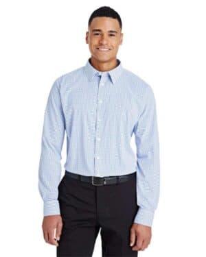 DG540 men's crownlux performance micro windowpane woven dress shirt