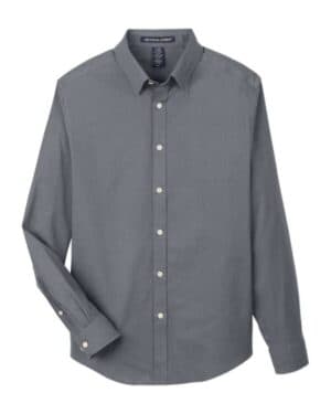 GRAPHITE MELANGE DG505 men's crownlux performance spencer poplin dress shirt