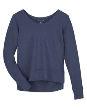 NAVY MELANGE Devon & jones DG482W women's new classics charleston pullover