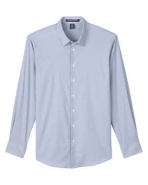NAVY/ WHITE DG537 men's crownlux performance microstripe dress shirt
