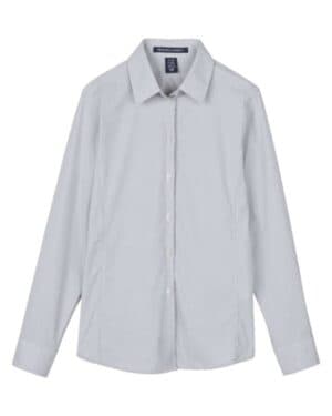 GRAPHITE/ WHITE DG537W women's crownlux performance microstripe dress shirt