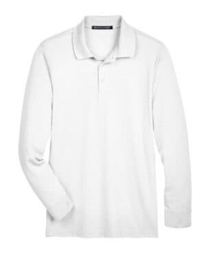 WHITE DG20LT men's crownlux performance tall plaited long sleeve polo