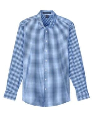 FRENCH BLUE/ WHITE DG536 men's crownlux performance gingham dress shirt