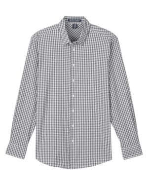 GRAPHITE/ WHITE DG536 men's crownlux performance gingham dress shirt
