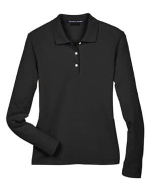 BLACK Devon & jones D110W women's pima piqu long sleeve polo