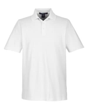 WHITE DG20T men's crownlux performance tall plaited polo