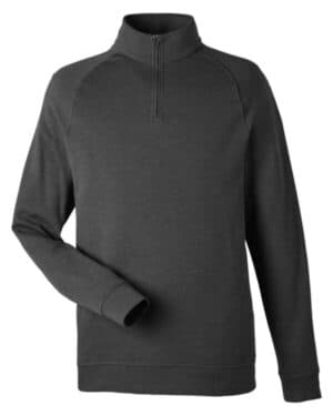 BLACK MELANGE DG481 men's new classics charleston quarter-zip pullover