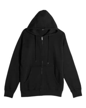 BLACK Lane seven LS14003 premium full-zip hooded sweatshirt