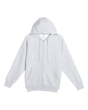 HEATHER GREY Lane seven LS14003 premium full-zip hooded sweatshirt