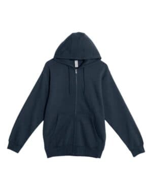 NAVY Lane seven LS14003 premium full-zip hooded sweatshirt