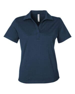 NAVY Glyder PDP7058 women's marbled fairway polo