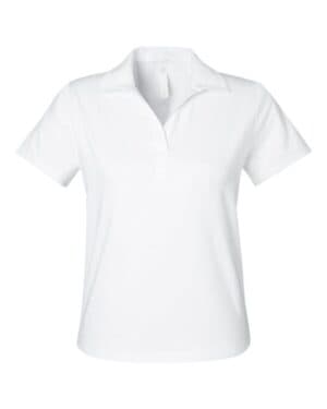 WHITE Glyder PDP7058 women's marbled fairway polo