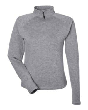 PDP8023 women's marbled jersey fairway quarter-zip pullover