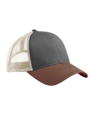 CHARCOAL/ LEGACY BROWN/ OYSTER Econscious EC7070 eco trucker cap