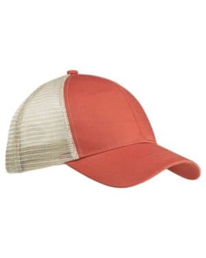 ORANGE POPPY/ OYSTER Econscious EC7070 eco trucker cap