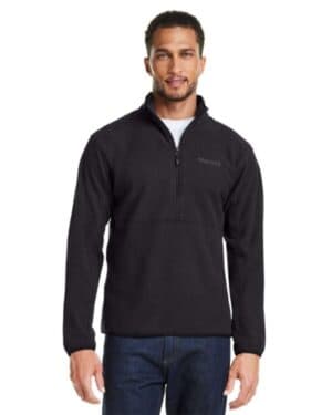BLACK Marmot M12650 rocklin half-zip jacket
