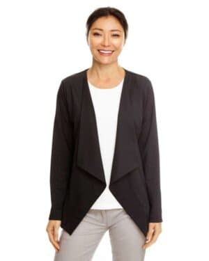 Devon & jones DP465W women's perfect fit draped open blazer