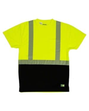 HVK017 hi-vis class 2 color blocked pocket t-shirt