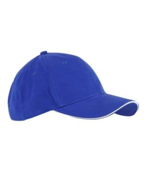 ROYAL/ WHITE Big accessories BX004 brushed twill sandwich cap