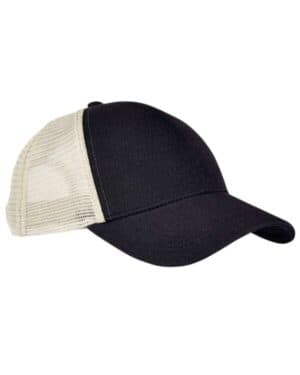 BLACK/ OYSTER Econscious EC7093 hemp blend trucker cap