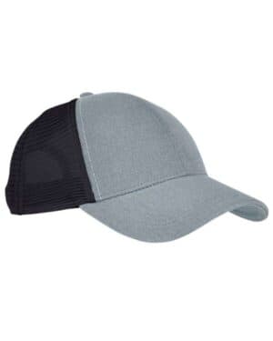CHARCOAL/ BLACK Econscious EC7093 hemp blend trucker cap