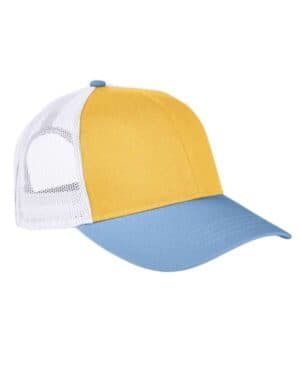 Authentic pigment AP1919 tri-color trucker cap