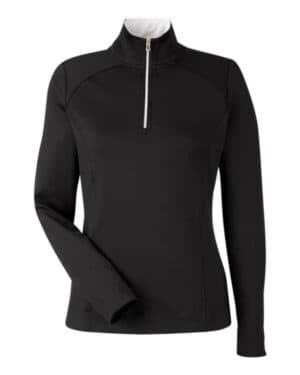 BLACK/ WHITE Fairway & greene F12250 women's wells quarter-zip tech pullover