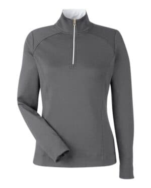 DARK SHADOW GREY HEATHER Fairway & greene F12250 women's wells quarter-zip tech pullover
