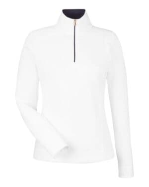 WHITE/ ECLIPSE Fairway & greene F12250 women's wells quarter-zip tech pullover