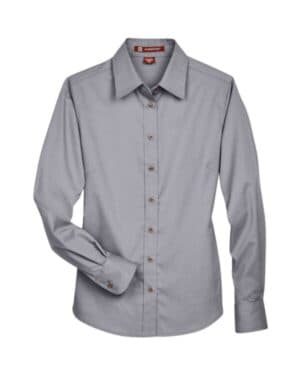 M500W women's easy blend long sleeve twilldress shirt with stain-release