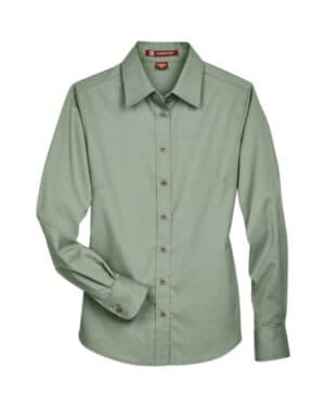 M500W women's easy blend long sleeve twilldress shirt with stain-release