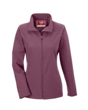 SPORT DARK MAROON Team 365 TT80W women's leader soft shell jacket