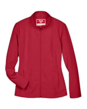 SPORT SCARLET RED Team 365 TT80W women's leader soft shell jacket