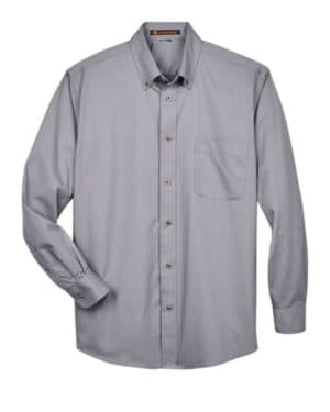 Harriton M500 men's easy blend long sleeve twillshirt