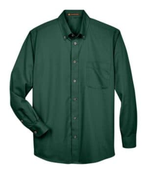 Harriton M500 men's easy blend long sleeve twillshirt