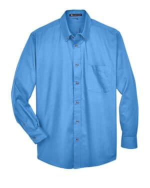 Harriton M500 men's easy blend long sleeve twillshirt