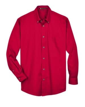 RED Harriton M500 men's easy blend long sleeve twillshirt