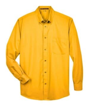 Harriton M500 men's easy blend long sleeve twillshirt