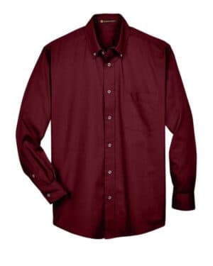 WINE Harriton M500 men's easy blend long sleeve twillshirt