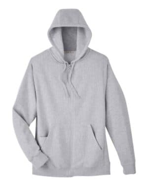ATHLETIC HEATHER TT95 unisex zone hydrosport heavyweight full-zip hooded sweatshirt