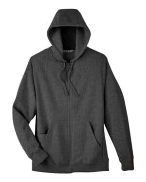DARK GREY HEATHER TT95 unisex zone hydrosport heavyweight full-zip hooded sweatshirt